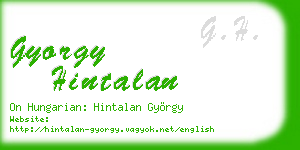 gyorgy hintalan business card