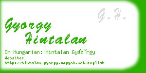 gyorgy hintalan business card